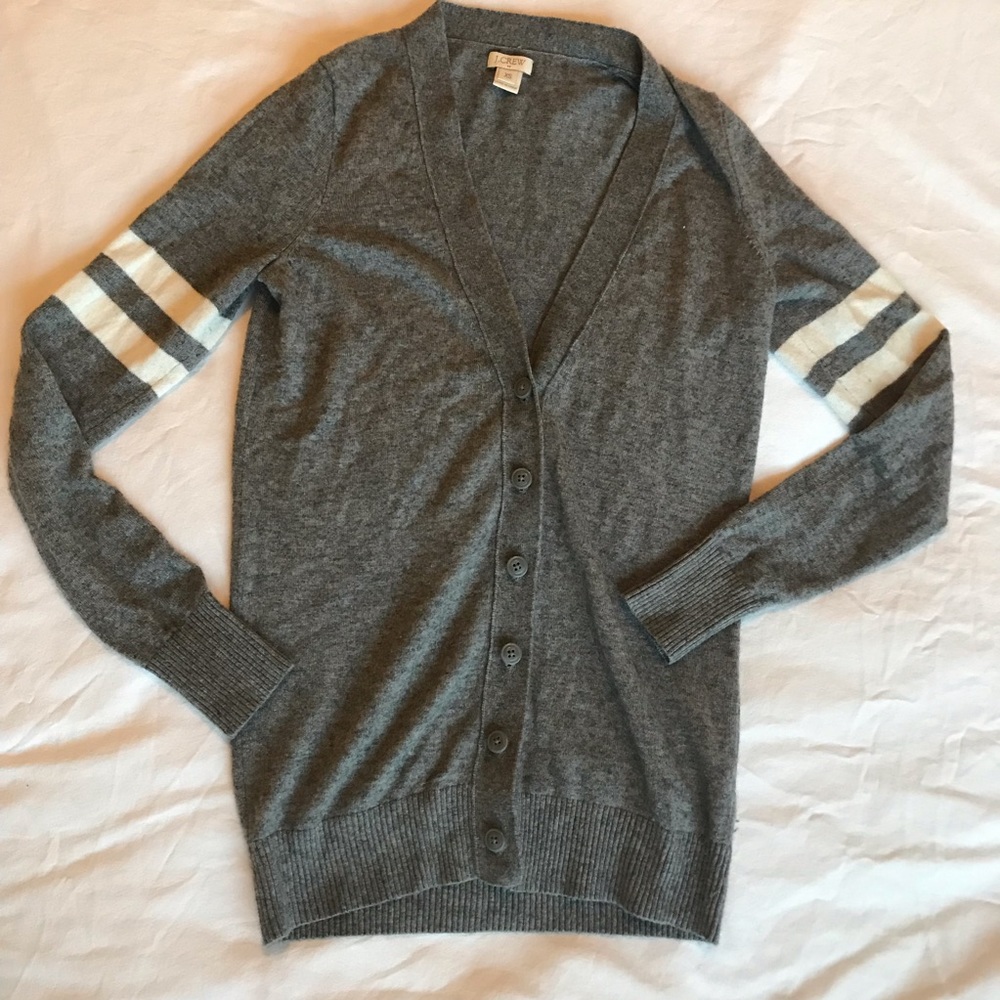 J Crew Factory Varsity Cardigan